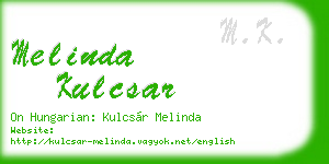 melinda kulcsar business card